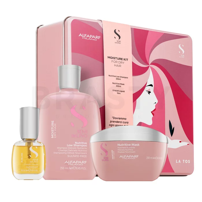 Alfaparf Milano Semi Di Lino Moisture Nutritive Set set pentru regenerare, hrănire si protectie