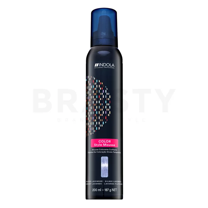 Indola Color Style Mousse Semi-permanente Schaum-Haarfarbe Silver Lavender 200 ml