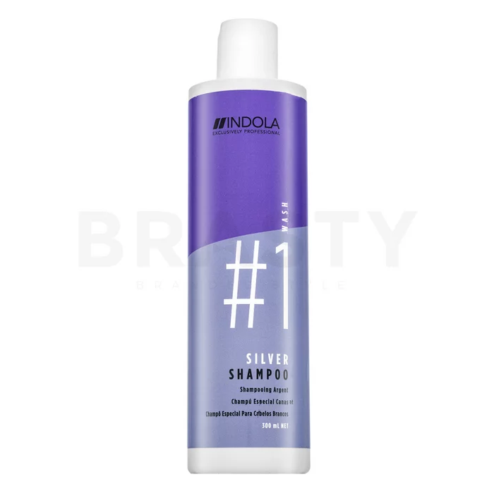 Indola Innova Color Silver Shampoo neutralizáló sampon platinaszőke és ősz hajra 300 ml