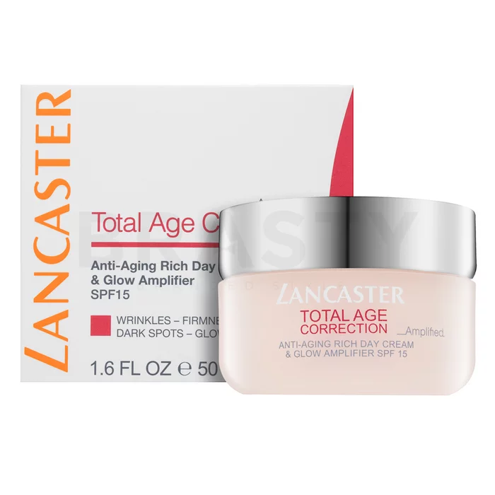 Lancaster Total Age Correction Amplified negovalna krema Anti-Aging Rich Day Cream & Glow Amplifier SPF15 50 ml