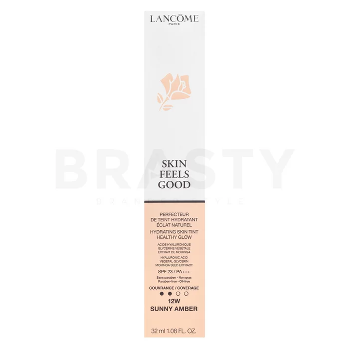 Lancôme Skin Feels Good Hydrating Skin Tint Healthy Glow SPF 23 dlhotrvajúci make-up 12W Sunny Amber 32 ml