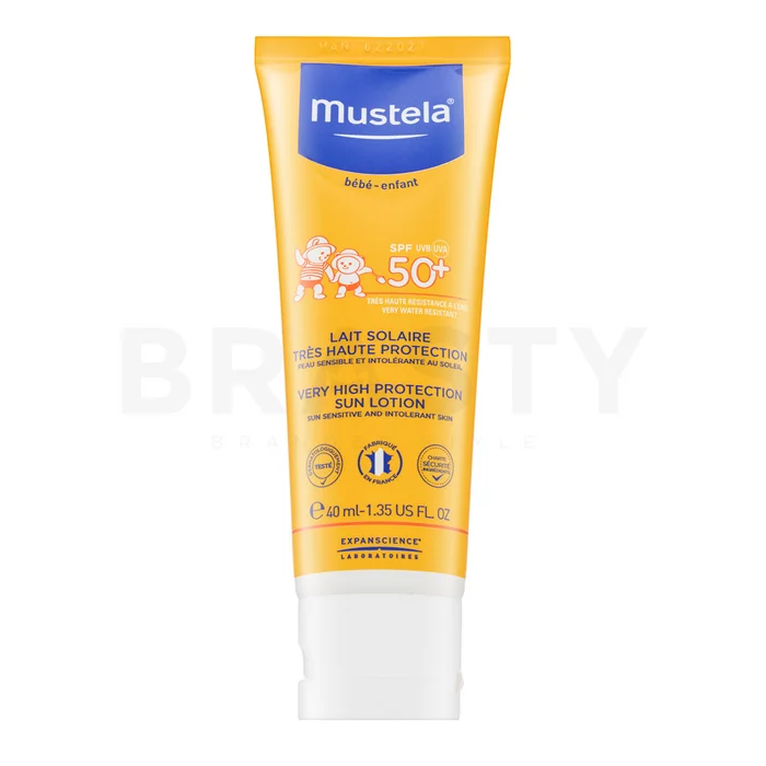 Mustela Bébé Very High Protection Sun Lotion SPF50+ naptej gyerekeknek 40 ml