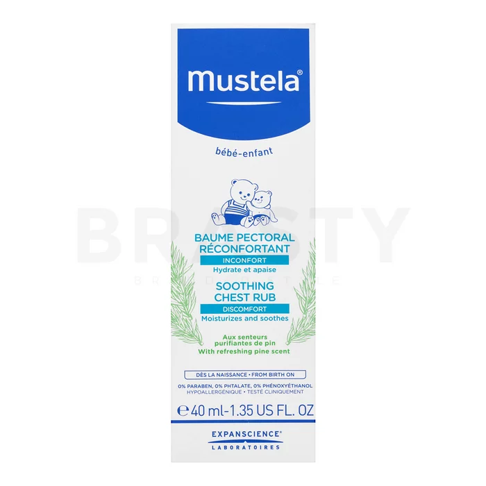 Mustela Bébé Soothing Chest Rub crema relajante Para niños 40 ml