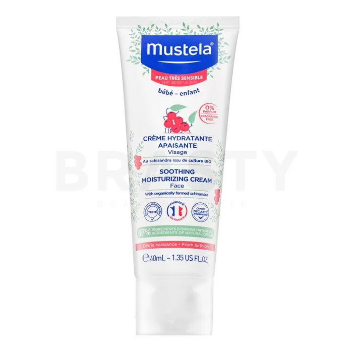 Mustela Bébé Soothing Moisturizing Face Cream nyugtató emulzió gyerekeknek 40 ml
