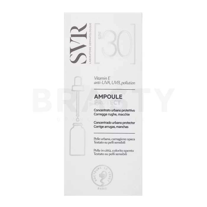 SVR Ampoule [SPF30] Protect Protective Urban Concentrate védő szérum napfény ellen 30 ml