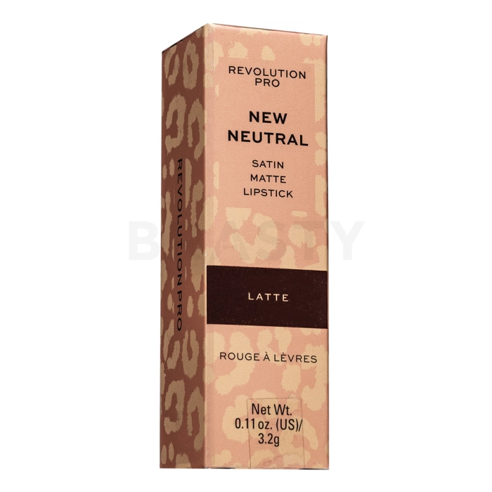 Makeup Revolution Lip Pro New Neutral Satin Matte Lipstick hosszan tartó rúzs mattító hatásért Latte 3,2 g