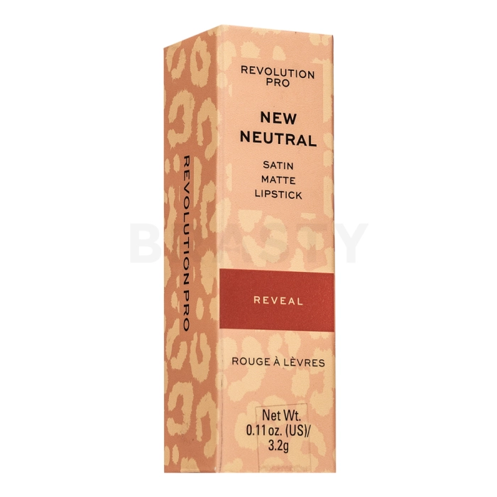 Makeup Revolution Lip Pro New Neutral Satin Matte Lipstick hosszan tartó rúzs mattító hatásért Reveal 3,2 g