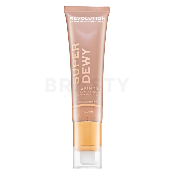 Makeup Revolution Super Dewy Skin Tint Moisturizer tonifiërende en hydraterende emulsie Medium 55 ml