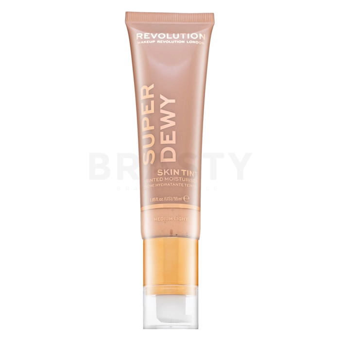 Makeup Revolution Super Dewy Skin Tint Moisturizer tonifiërende en hydraterende emulsie Medium Light 55 ml