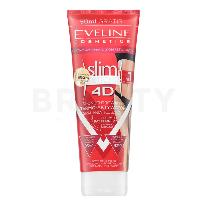 Eveline Slim Extreme 4D Serum za oblikovanje trebuha, stegen in zadnjice Concentrated Fat Burning Thermo-Activator 250 ml