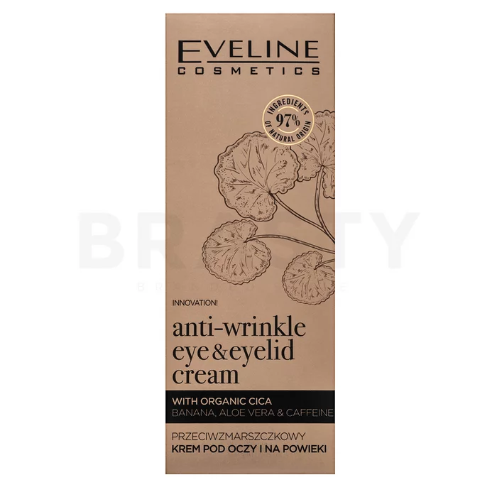 Eveline Organic Gold krema za osvetlitev oči Anti-Wrinkle Eye & Eyelid Cream 20 ml
