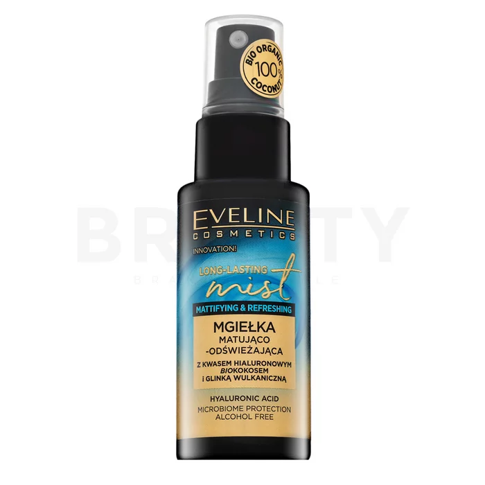 Eveline Coconut Long-Lasting Mist spray utrwalający makijaż z formułą matującą 50 ml