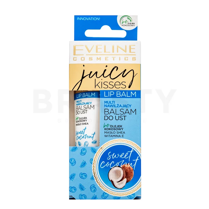 Eveline Juicy Kisses Lip Balm Voedende lippenbalsem Sweet Coconut 12 ml