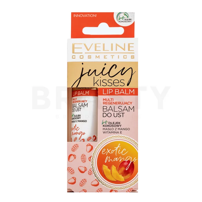 Eveline Juicy Kisses Lip Balm výživný balzam na pery Exotic Mango 12 ml