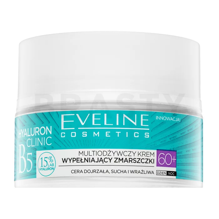 Eveline Hyaluron pomlajevalna krema za kožo Clinic Day And Night Anti-Wrinkles Cream 60+ 50 ml