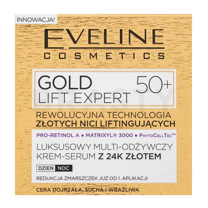 Eveline Gold Lift Expert negovalna krema Luxurious Multi-Nourishing Cream Serum 50+ 50 ml