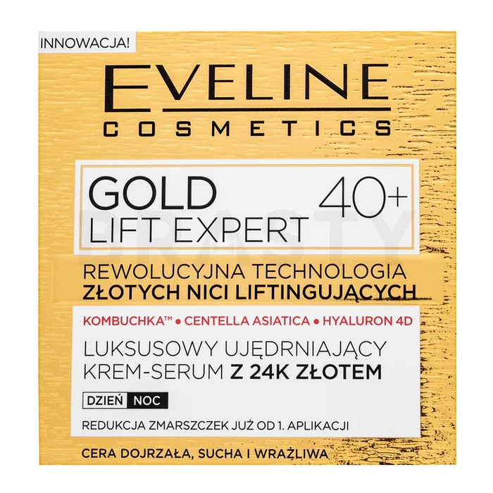 Eveline Gold Lift Expert Luxurious Firming Cream Serum 40+ Feszesítő szilárdító krém ráncok ellen 50 ml