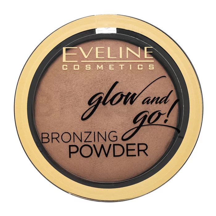 Eveline Glow And Go! Bronzing Powder bronzujúci púder pre zjednotenú a rozjasnenú pleť 02 Jamaica Bay 8,5 g