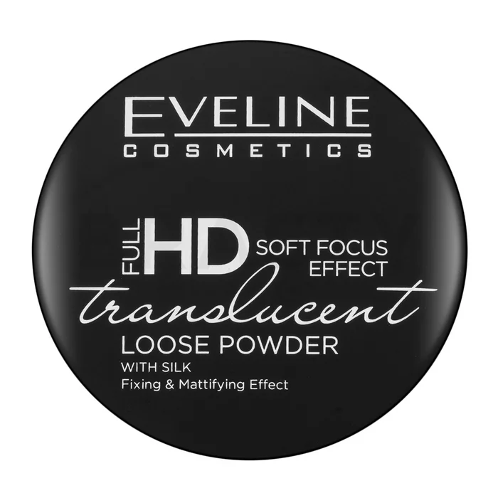 Eveline FullHD Soft Focus Translucent Loose Powder transparentný púder pre zjednotenú a rozjasnenú pleť 6 g
