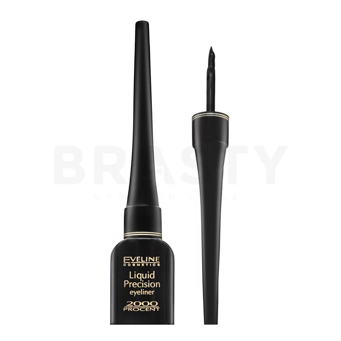 Eveline Liquid Precision Eyeliner 2000 Procent eyeliner liquidi Matt Black 3 ml