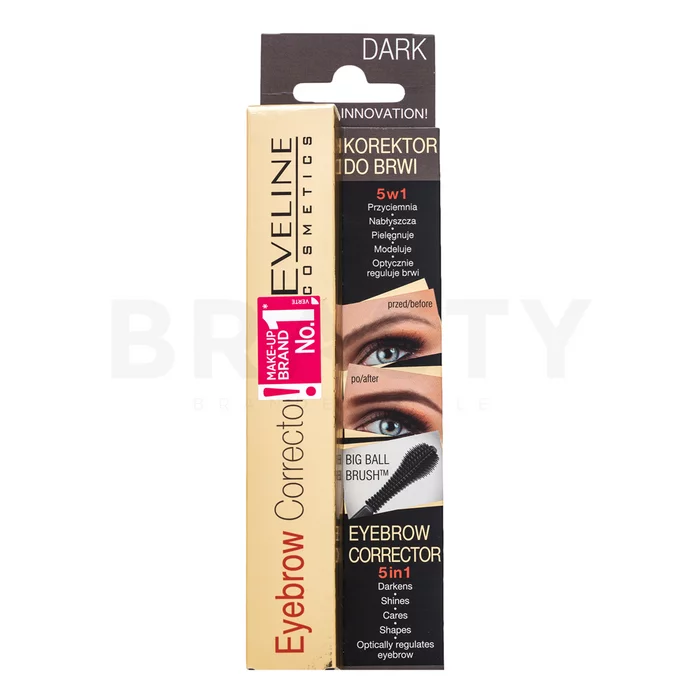 Eveline Eyebrow Corrector 5in1 Concealer voor Wenkbrauwen Dark Brown 9 ml