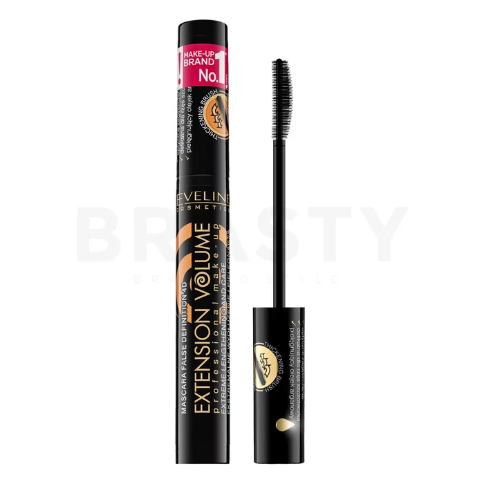Eveline Extension Volume Waterproof 4D Mascara vodootporna maskara za produljenje trepavica i volumen Black 10 ml