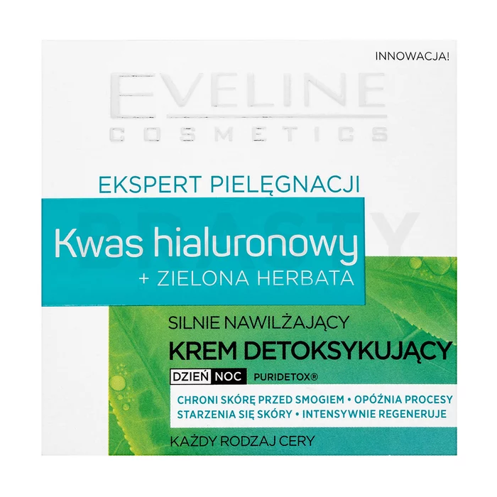 Eveline Skin Care Expert Hyaluronic Acid Intensely Moisturizing & Detoxifying Cream krem odmładzający do skóry suchej 50 ml