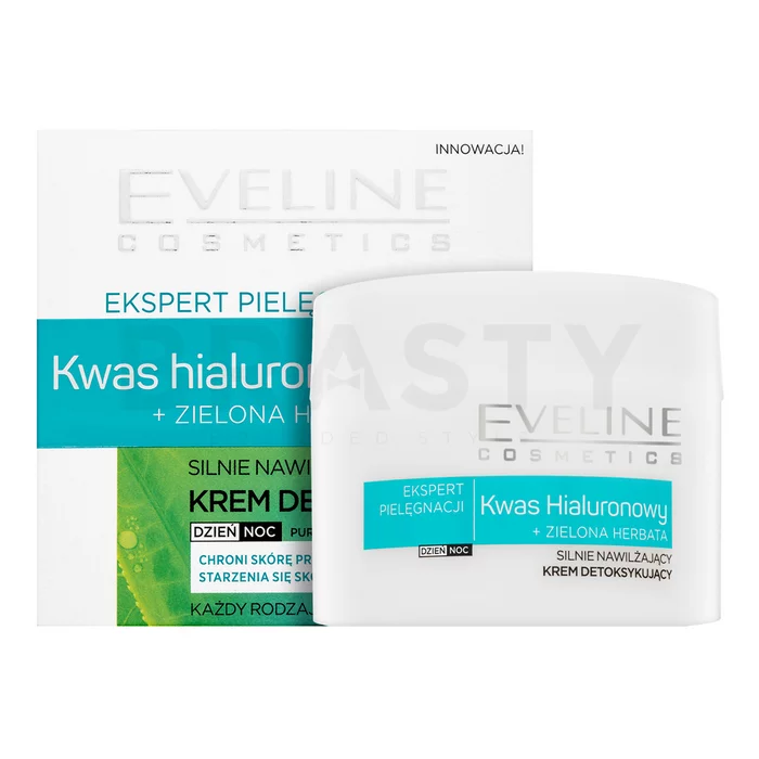 Eveline Skin Care Expert Hyaluronic Acid Intensely Moisturizing & Detoxifying Cream krem odmładzający do skóry suchej 50 ml