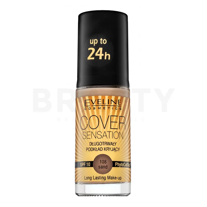 Eveline Cover Sensation SPF10 Long-Lasting Foundation make-up 108 Sand 30 ml