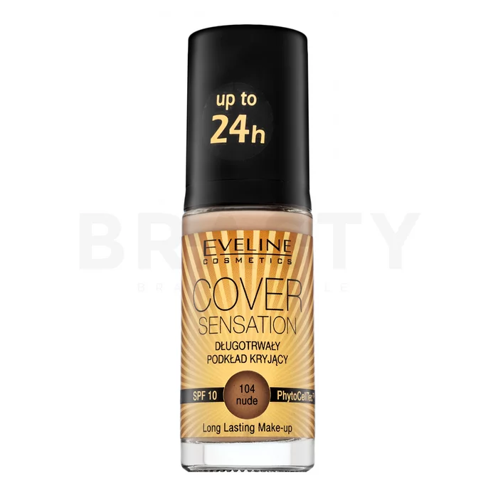 Eveline Cover Sensation SPF10 Long-Lasting Foundation 104 Nude 30 ml