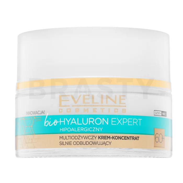 Eveline Bio Hyaluron Expert lifting krema za učvrstitev Multi-Nourishing Rebuilding Face Cream Concentrate 60+ 50 ml