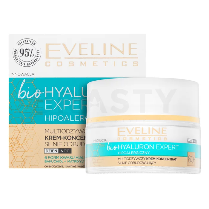 Eveline Bio Hyaluron Expert lifting krema za učvrstitev Multi-Nourishing Rebuilding Face Cream Concentrate 60+ 50 ml
