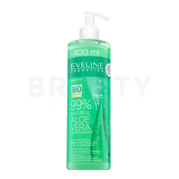 Eveline Bio Organic kožni gel 99% Natural Aloe Vera Multifunctional Body & Face Gel 400 ml
