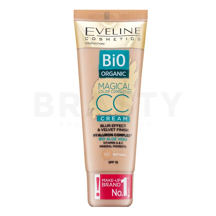 Eveline Bio Organic Magical Color Correction CC Cream CC krém az arcbőr hiányosságai ellen 02 Natural 30 ml