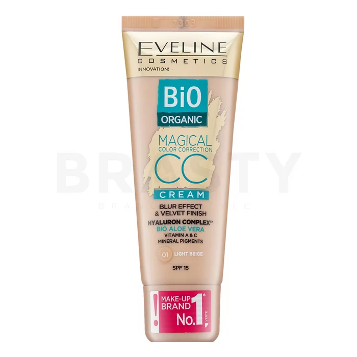 Eveline Bio Organic Magical Color Correction CC Cream CC krém az arcbőr hiányosságai ellen 01 Light Beige 30 ml