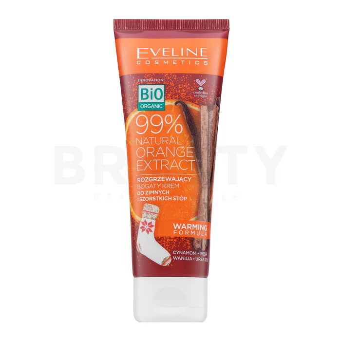 Eveline Bio Organic krema za stopala za suho kožo 99% Natural Orange Extract Regenerating Foot Cream 75 ml