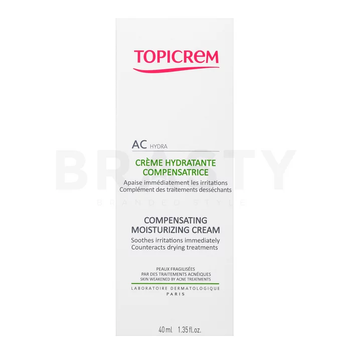 Topicrem AC HYDRA Compensating Moisturizing Cream hidratáló krém problémás arcbőrre 40 ml