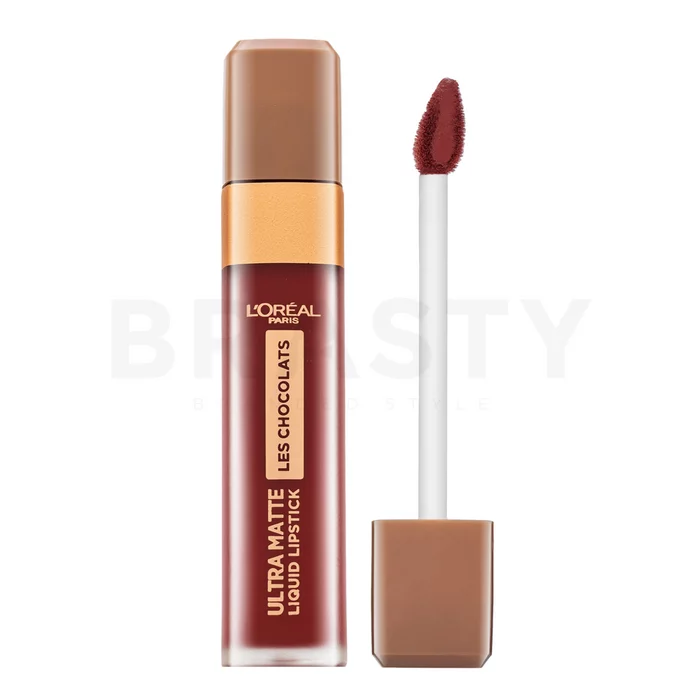 L´Oréal Paris Les Chocolats Ultra Matte Liquid Lipstick tekoča šminka za mat učinek 864 Tasty Ruby 7,6 ml