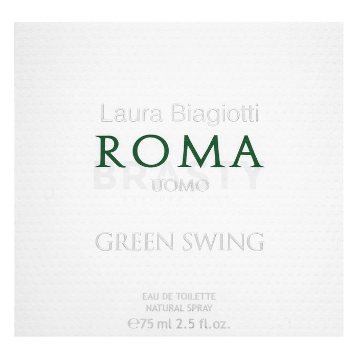 Laura Biagiotti Roma Uomo Green Swing Eau de Toilette für Herren 75 ml