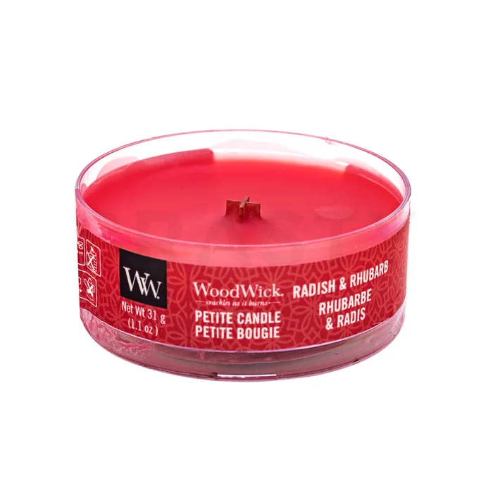 Woodwick Radish & Rhubarb geurkaars 31 g