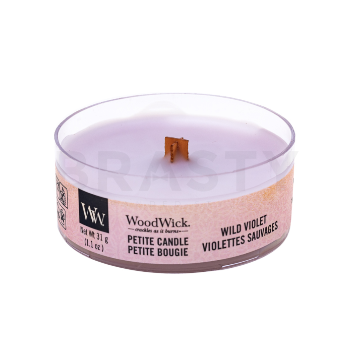 Woodwick Wild Violet geurkaars 31 g