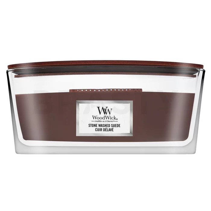 Woodwick Stone Washed Suede geurkaars 453,6 g