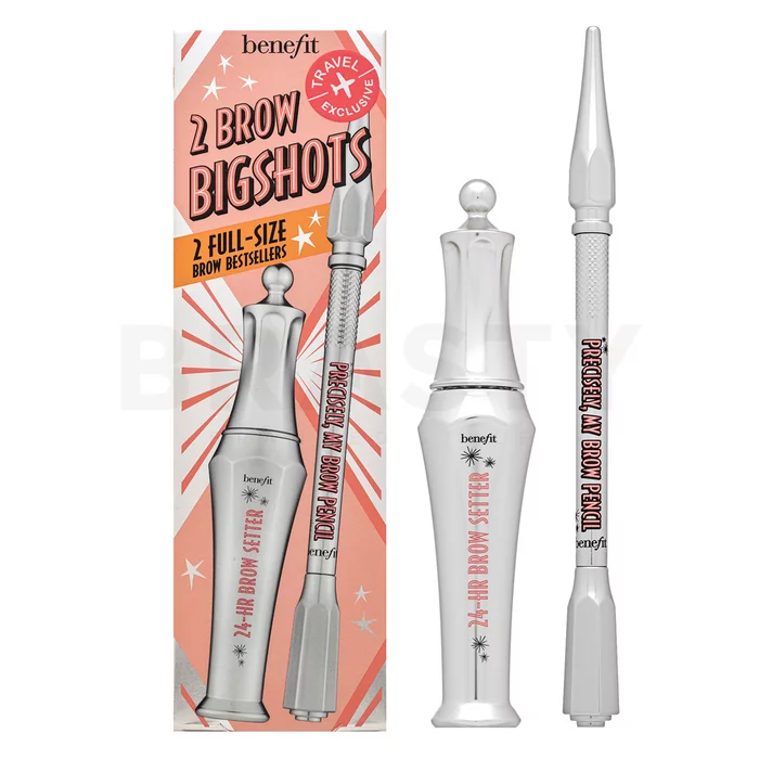 Benefit 2 Brow Bigshots geschenkset wenkbrauw 4 Warm Deep Brown 7 ml + 0,08 g