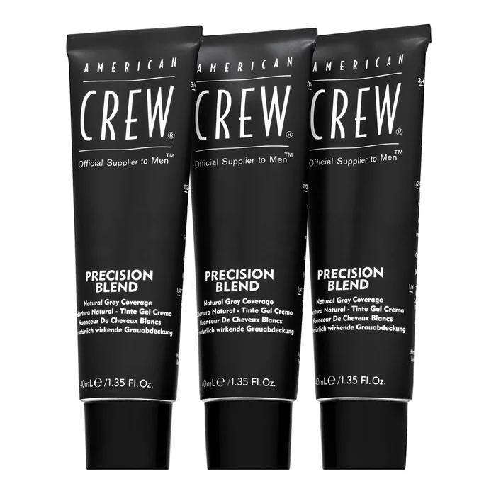 American Crew Precision Blend Natural Gray Coverage haarkleur voor mannen Medium Ash 5-6 3 x 40 ml
