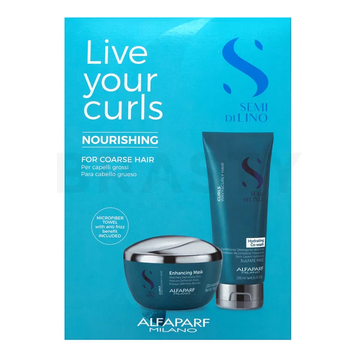 Alfaparf Milano Semi Di Lino Live Your Curls Nourishing Kit készlet fényes hullámos és göndör hajért