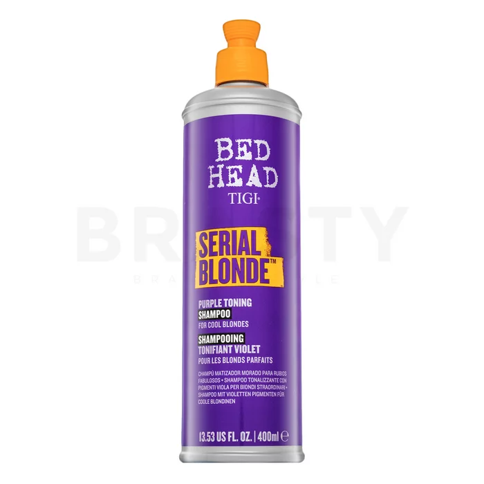 Tigi Bed Head Serial Blonde Purple Toning Shampoo getinte shampoo om gele tinten te neutraliseren 400 ml