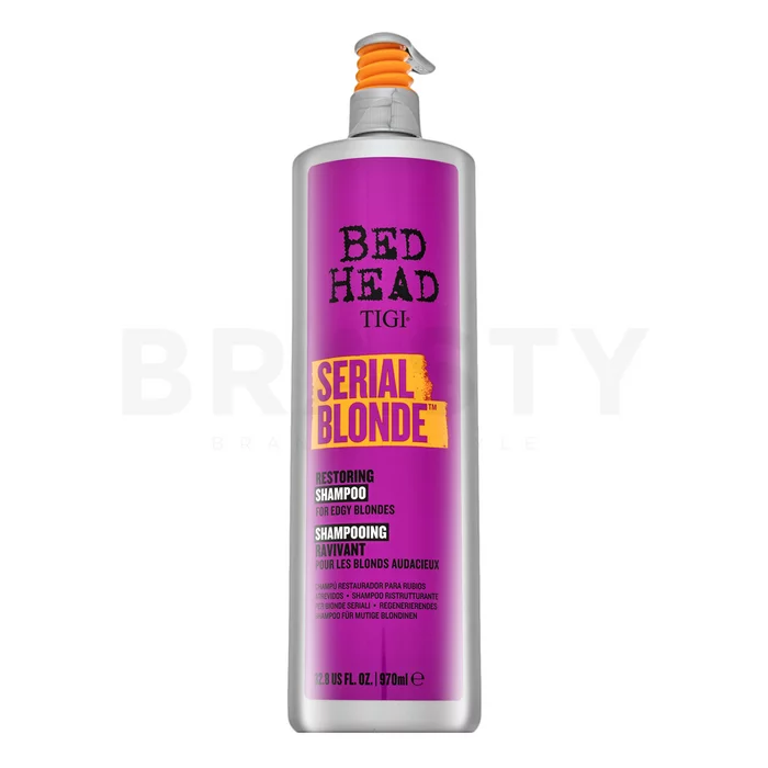 Tigi Bed Head Serial Blonde Restoring Shampoo erősítő sampon szőke hajra 970 ml