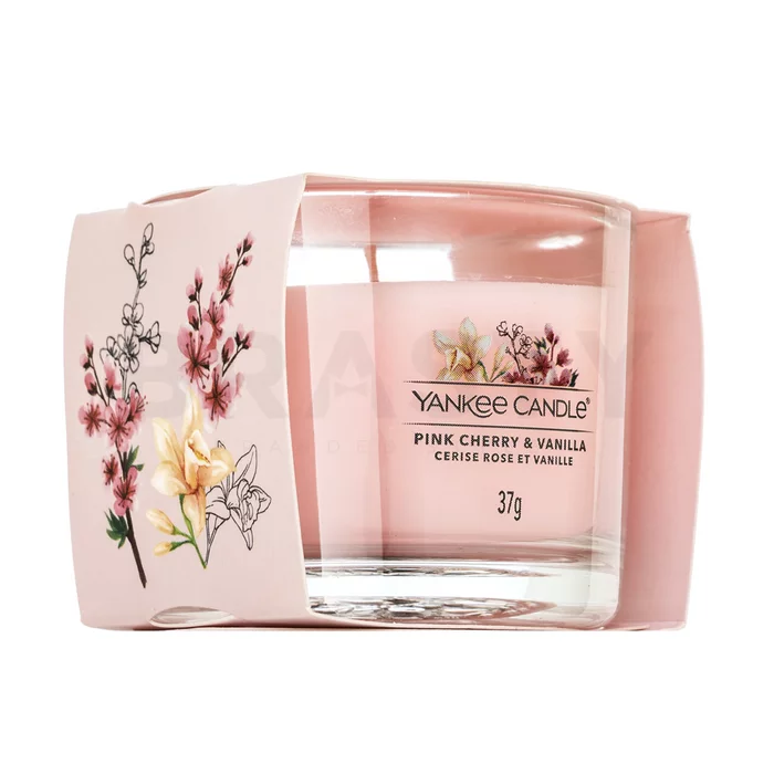 Yankee Candle Pink Cherry Vanilla votívna sviečka 37 g