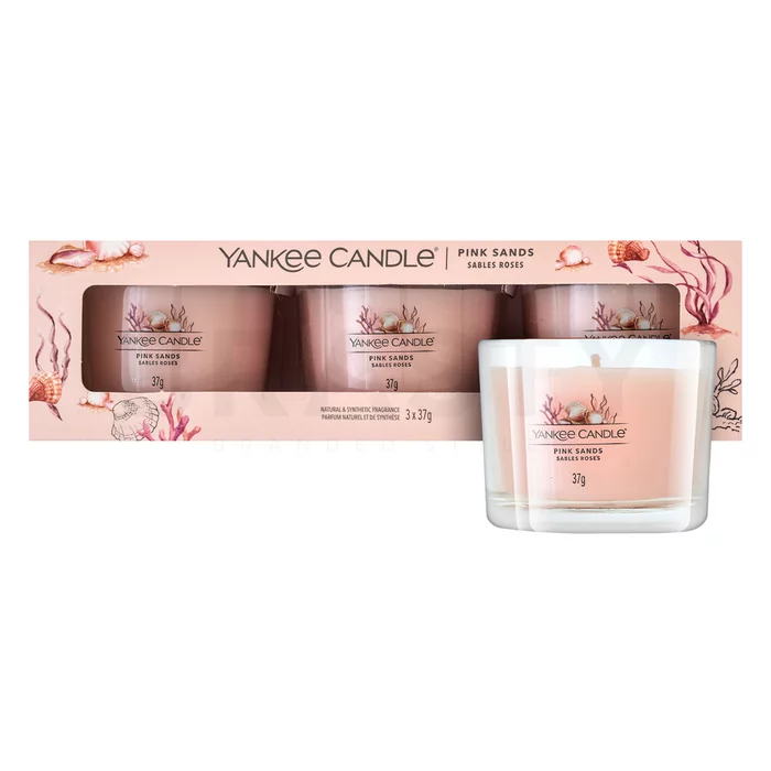Yankee Candle Pink Sands candela votiva 3 x 37 g