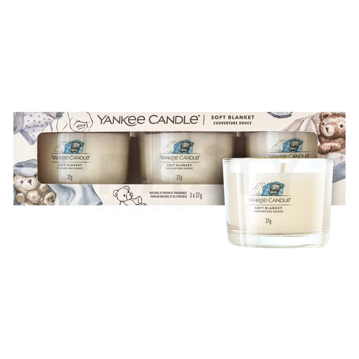 Yankee Candle Soft Blanket lumânare votiv 3 x 37 g